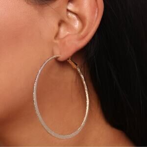 FASHION NOVA The One For You Hoop Earrings NWT